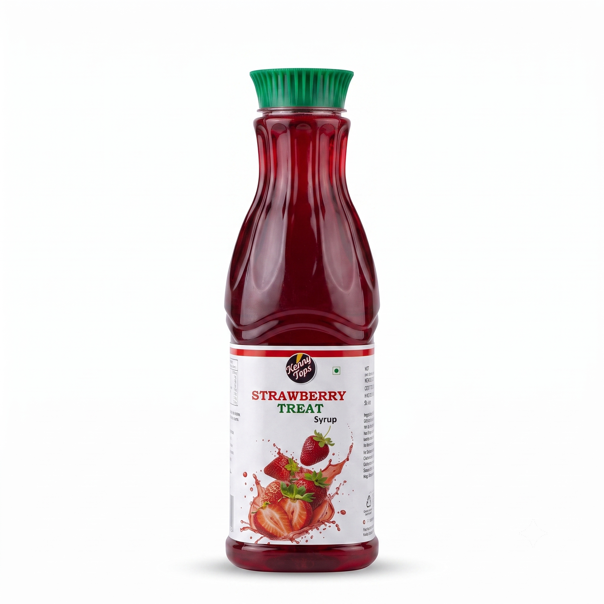 KennyTops Strawberry Syrup | Sweet Berry Flavour Concentrate | For Milkshakes, Juices, Mocktails & Desserts |