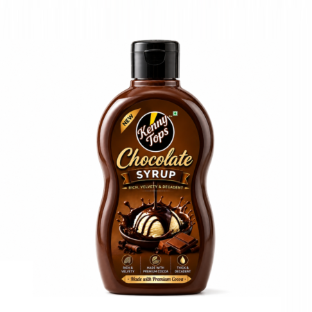 KennyTops Rich & Velvety Chocolate Syrup - Made with Premium Cocoa | Thick & Decadent Dessert Sauce for Milkshakes, Ice Cream, Pancakes, Cakes & Baking (625 g)